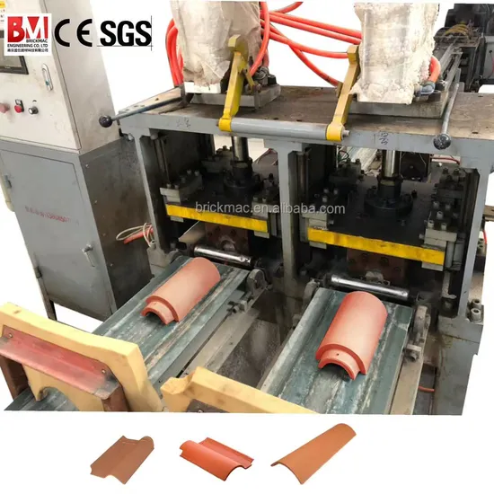 Plastic Glazed Multi Layer Clay Ceramic Roof Tile Pressing Making Machine Terrazzo Tile Cutter Brick Extruder 