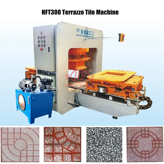 Hongfa Hft300 Cement Floor Roof Terrazzo Tile Making Machine Price Tile Paver Brick Machine Terrazzo Tile Making Machine in Kazakhstan Pakistan Bolivia Chile 