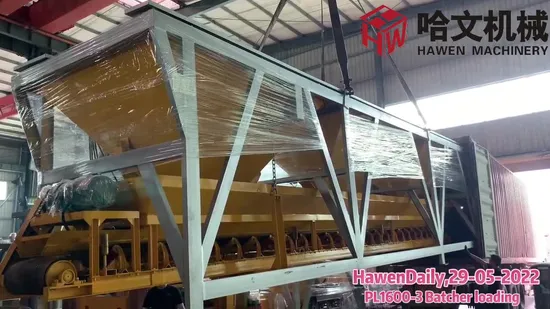 Pl800 Pl1200 Pl1600 Batching Machine for Concrete Block Brick Paver Curbstone Making Plant 