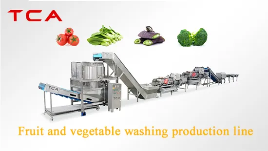 TCA Fruit and Vegetable Salad Cutting Drying and Washing IQF Frozen Freezing Production Line Machine 