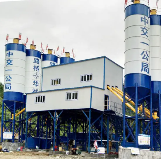 Belt Conveyor 60m3 Concrete Batching Mixing Machine CE Certification Export to Germany 