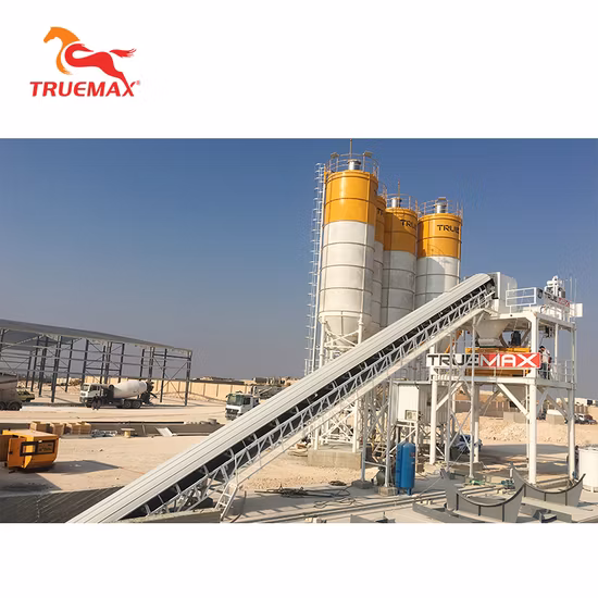 Truemax Mixing Concrete Machinery Cbp120s (HZS120) Stationary Portable Mixer Concrete Batching Plant